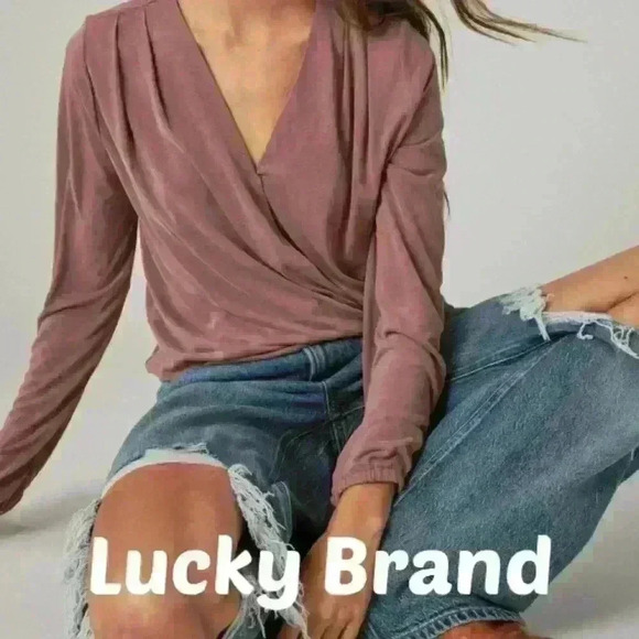 Super Soft Sand Wash Wrap  top by Lucky Brand Small - Picture 1 of 1